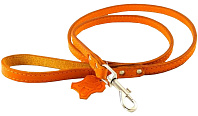 Поводок кожаный для собак двойной строченый рыжий 10 мм х 1,2 м ZooMaster (1 шт)