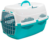 Переноска для животных Homepet бирюзово-белая малая 43 х 29 х 27 см (1 шт)
