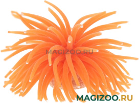 Декор для аквариума Коралл силиконовый Vitality на керамической основе оранжевый 13 х 13 х 10 см RT172LOR (1 шт)