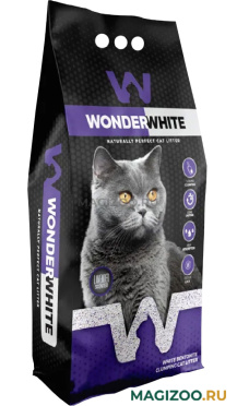WONDER WHITE LAVENDER наполнитель комкующийся для туалета кошек с ароматом лаванды (5 кг УЦ)