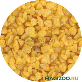 Грунт для аквариума Цветная мраморная крошка желтая блестящая 2 - 5 мм ЭКОгрунт (1 кг)