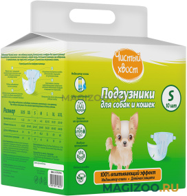 Подгузники для собак и кошек Чистый Хвост S 3 – 6 кг 10 шт (1 шт)