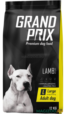 Сухой корм GRAND PRIX LARGE ADULT для взрослых собак крупных пород с ягненком (12 кг)
