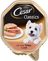 CESAR CLASSICS для взрослых собак паштет с индейкой и ягненком  (150 гр)
