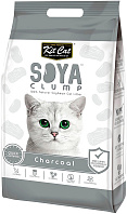 KIT CAT SOYA CLUMP CHARCOAL наполнитель соевый биоразлагаемый комкующийся для туалета кошек с активированным углем (7 л)