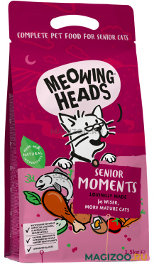 Сухой корм MEOWING HEADS Мудрые года для пожилых кошек старше 7 лет с лососем и яйцом (1,5 кг)
