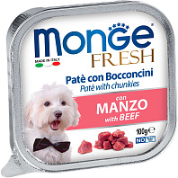 MONGE FRESH DOG для взрослых собак паштет с говядиной (100 гр)