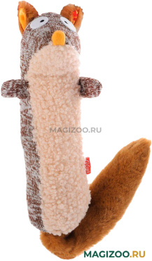 Игрушка для собак GiGwi Plush Friendz Белка с пищалкой 29 см (1 шт)