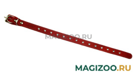 Ошейник для собак кожаный универсальный красный 54 см x 25 мм Аркон (1 шт)