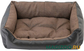 Лежак для собак и кошек Дарэленд Фьюжен № 2 прямоугольный с подушкой коричневый 71 х 51 х 21 см (1 шт)