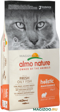 Сухой корм ALMO NATURE ADULT CAT FISH & RICE для взрослых кошек с рыбой и рисом (12 кг)