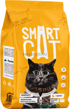 Сухой корм SMART CAT для взрослых кошек с курицей (1,4 кг)
