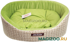 Лежак для собак и кошек Xody Премиум Olive № 1 флок 42 х 35 х 16 см  (1 шт)