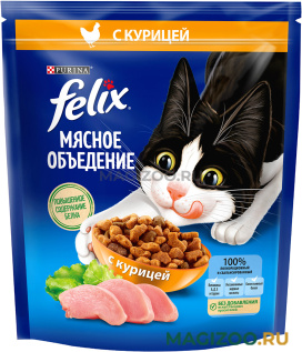 Сухой корм FELIX МЯСНОЕ ОБЪЕДЕНИЕ для взрослых кошек с курицей (0,6 кг)