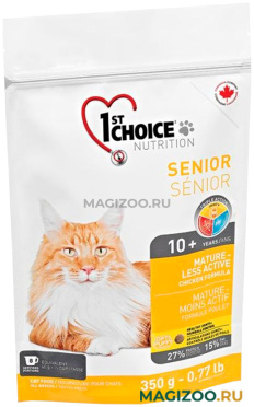 Сухой корм 1ST CHOICE CAT MATURE OR LESS ACTIVE для пожилых кошек с курицей (0,35 кг)