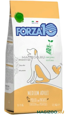 Сухой корм FORZA10 DOG MAINTENANCE ADULT MEDIUM для взрослых собак средних пород с курицей и картофелем (12,5 кг)