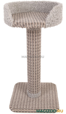 Когтеточка столбик с лежанкой PerseiLine Крафт № 4 ковролин M 37 х 37 х 70 см (1 шт)
