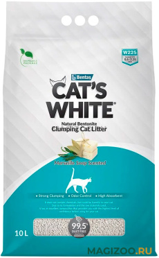 CAT'S WHITE MARSEILLE SOAP наполнитель комкующийся для туалета кошек с ароматом марсельского мыла (10 л)
