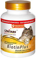 UNITABS BIOTINPLUS витаминно-минеральный комплекс для кошек с Q10, биотином и таурином уп. 200 таблеток (1 шт)