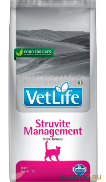 Сухой корм FARMINA VET LIFE FELINE STRUVITE MANAGEMENT для взрослых кошек при мочекаменной болезни струвиты и цистите (5 кг)