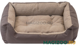 Лежак для собак и кошек Дарэленд Фьюжен № 3 прямоугольный с подушкой бежевый 87 х 62 х 24 см (1 шт)
