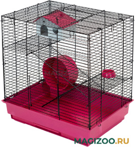 Клетка для мелких грызунов Eco Гоша-3 2 этажа рубиновая 42 х 30 х 45 см (1 шт)