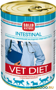 Влажный корм (консервы) SOLID NATURA VET DIET INTESTINAL диетический для собак и щенков при заболеваниях желудочно-кишечного тракта (340 гр)