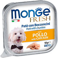 MONGE FRESH DOG для взрослых собак паштет с курицей (100 гр)