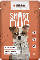 SMART DOG для собак и щенков с кусочками утки в желе пауч (85 гр)
