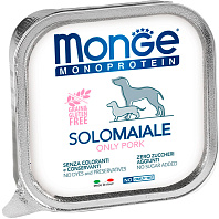 MONGE MONOPROTEIN SOLO DOG монобелковые для взрослых собак паштет со свининой  (150 гр)