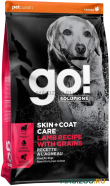 Сухой корм GO! SOLUTIONS SKIN & COAT CARE монобелковый для собак и щенков всех пород с ягненком (1,6 кг)