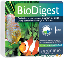 Гиперконцентрированный бактериальный препарат Prodibio Bio Digest для пресных и морских аквариумов 10 мл х 12 ампул (1 уп)