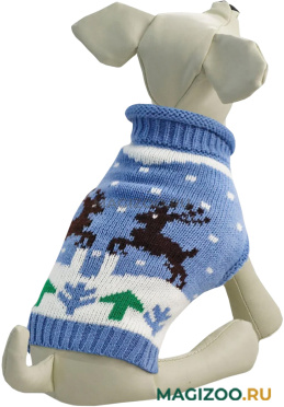 TRIOL свитер для собак Олени голубой (S)