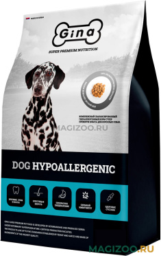 Сухой корм GINA ADULT DOG HYPOALLERGENIC гипоаллергенный для взрослых собак с уткой и рисом 01449 (1 кг)