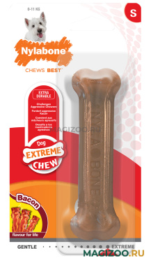 Игрушка для собак Nylabone Dura Chew Bacon косточка экстра-жесткая с ароматом бекона S (1 шт)