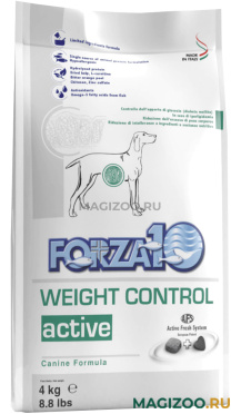 Сухой корм FORZA10 DOG WEIGHT CONTROL ACTIVE для взрослых собак с избыточным весом (4 кг)