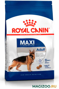 Сухой корм ROYAL CANIN MAXI ADULT для взрослых собак крупных пород от 15 месяцев до 5 лет (15 кг)