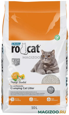 RO CAT ORANGE наполнитель комкующийся для туалета кошек с ароматом апельсина (10 л)