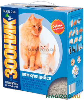 ЗООНИК ЛЮКС КОМКУЮЩИЙСЯ - наполнитель комкующийся для туалета кошек (5 л) 