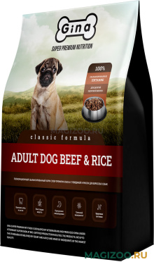 Сухой корм GINA CLASSIC ADULT DOG BEEF & RICE для взрослых собак с говядиной и рисом (1 кг)