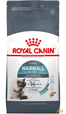 Сухой корм ROYAL CANIN HAIRBALL CARE для взрослых кошек для вывода шерсти (2 кг)