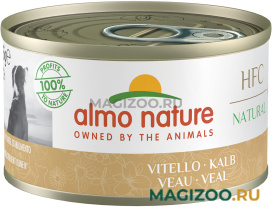 Влажный корм (консервы) ALMO NATURE DOG CLASSIC HFC для взрослых собак с телятиной (95 гр)