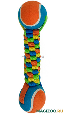 Игрушка для собак Petpark плетенка с двумя теннисными мячами 6 см (1 шт) 