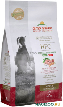 Сухой корм ALMO NATURE HFC M-L ADULT PORK для взрослых собак средних и крупных пород со свежей свининой (1,2 кг)