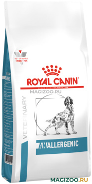 Сухой корм ROYAL CANIN ANALLERGENIC для взрослых собак при пищевой аллергии, непереносимости с ярко выраженной гиперчувствительностью (3 кг)