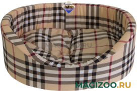 Лежак для собак с бортиком № 5, шотландка светлая, 71 х 53 х 20 см (1 шт)