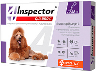 INSPECTOR QUADRO C капли для собак весом от 10 до 25 кг против внутренних и внешних паразитов (1 пипетка)