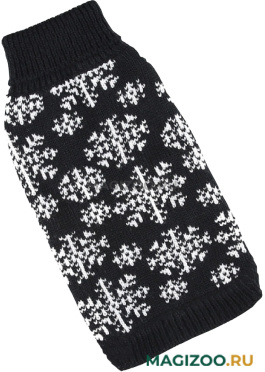 FOR MY DOGS свитер для собак Снежинки черный FW966-2021 (16-18)