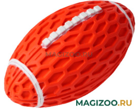 Игрушка для собак Homepet Silver Series мяч регби с пищалкой каучук красный 14,5 х 8,2 х 7,9 см (1 шт)