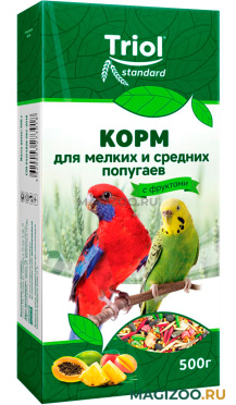 TRIOL STANDARD корм для средних и мелких попугаев с фруктами (500 гр)